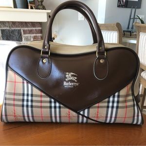 Vintage  Burberrys Made in England Weekender Bag